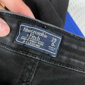 Abercrombie $ and Fitch size 0 black jeans